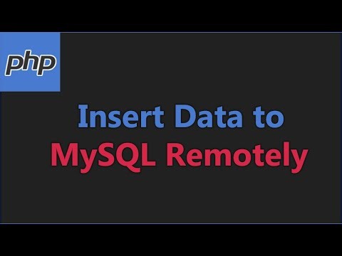 How to Insert Data Into MySQL Remotely with PHP