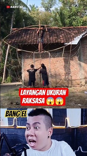 Lebih besar kerangka layangan nya dari pada rumah nya #shorts #reactionvideo #react #eldanboy