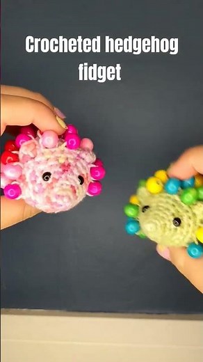 crochet, beaded, hedgehog fidget