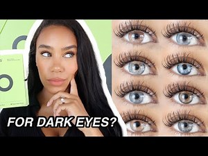 NATURAL CONTACTS FOR UNDER $30? Testing COLEYES Color Contacts On Dark Eyes!