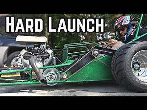 THE DRAGSTER DOES (BABY) WHEELIES! | 50HP 670cc Drag Rail Kart