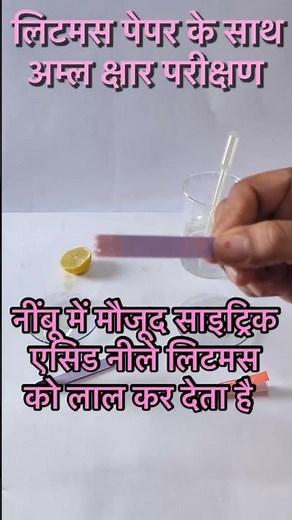 Litmus Paper Test For Acid Base in Hindi | Shorts