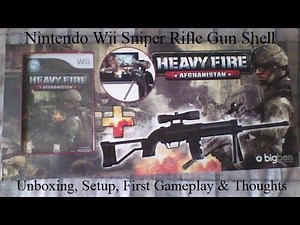 Nintendo Wii Sniper Rifle Gun Shell & Heavy Fire Afghanistan Unboxing, Setup, Gameplay & Thoughts