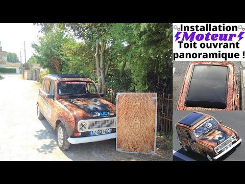 Installation moteur toit ouvrant panoramique Twingo sur Renault 4L !