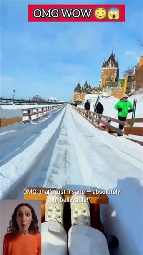 “Slipping Into Fun ❄️ Ice Slide Madness!” #awesomevideo #themepark #adventuresport