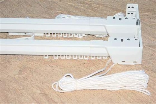 Double Center Split Push in Traverse Rods, Curtain Rod Set – Center Open, Cord Draw – White Metal Pinch Pleat Track for Drapery & Curtains - Etsy UK
