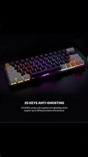 Fantech Mechanical Keyboard (Atom 63) (Mizu Edition)---BLUE SWITCH