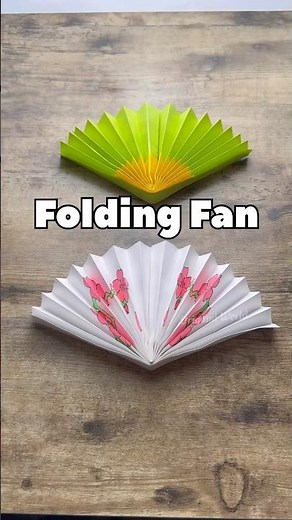 ORIGAMI FOLDING FAN EASY TUTORIAL | DIY FOLDING FAN FROM PAPER INSTRUCTIONS