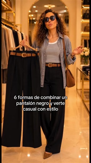 Un pantalón negro puede darte muchísimas opciones para verte casual, cómoda y con estilo para el día a día. #PantalonNegro #OutfitCasual #ModaMujer #CasualChic #FashionDeals
