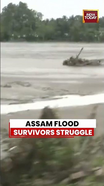 Assam Flood Survivors Struggle As Families Left Homeless, Forced Into Relief Shelters #assam