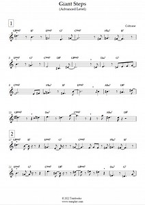 Giant Steps (Advanced Level, Alto Sax) (John Coltrane) - Saxophone Sheet Music