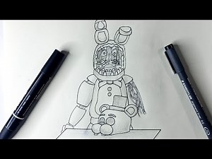 How to DRAW WITHERED BONNIE - Five Nights at Freddy's | How to DRAW FNAF Characters