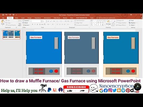 How to draw a Muffle Furnace/ Gas Furnace using Microsoft PowerPoint