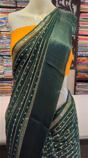 GEORGETTE SAREES WITH BANDHINI PRINT✨ TO ORDER WHATSAPP 7386523496✨