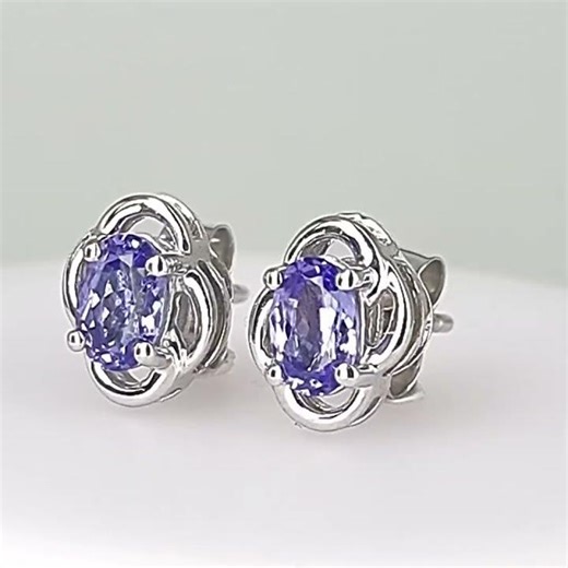 Tanzanite white gold earrings GWTZE84353
