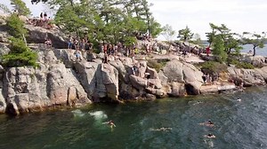 Cliff Jumping Killbear Provincial Park Stock Footage Video (100% Royalty-free) 1026893030 | Shutterstock