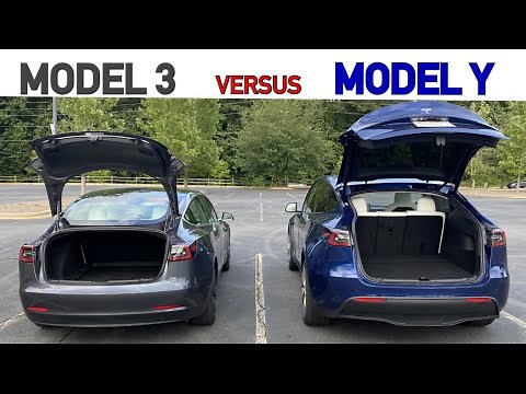 Tesla Model Y and Model 3 Trunk and Frunk Size Comparison