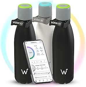 Trio Pack - 2 Black and 1 White Smart Bottles + Matching Handles