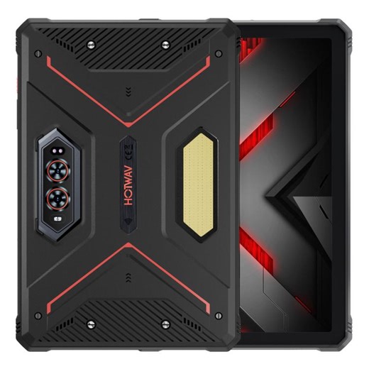 [$256.50] [HK Lager] HOTWAV Tab R9 Ultra IP68/IP69K Robustes Tablet, 8 GB + 512 GB, 11 Zoll Android 15 Unisoc T8200 Octa Core 5G-Netzwerk, Globale Version mit Google Play, EU-Stecker (Schwarz Rot)