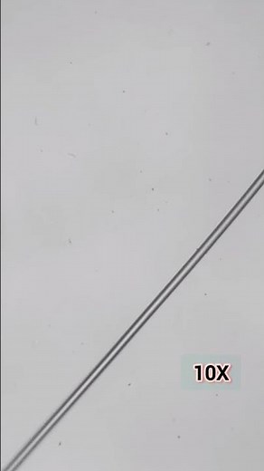 How polyester fiber looks like under microscope, microscopy videography