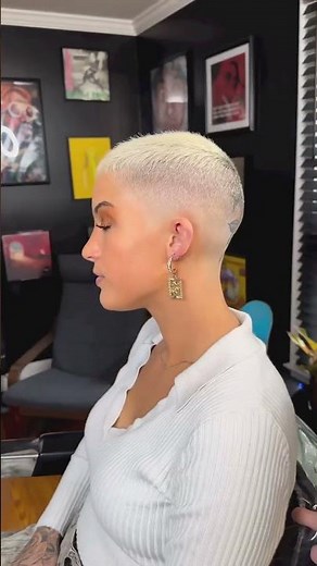 Amazing Buzz fade Looks with short hair cut with showing colour full tattoo #haircut #buzzcut