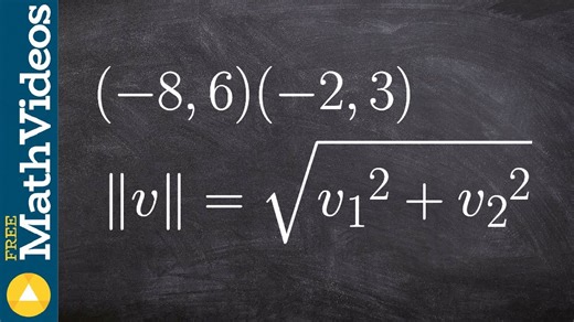 Convert a vector to component form and determine the magnitude