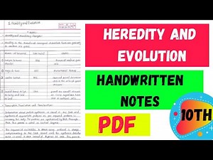 Heredity and evolution Science-2 Chapter-1 Class 10 notes Mh-Board Science and Technology