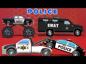 Police Car Compilation | 60mins Video For Kids | learn vehicles | kids videos