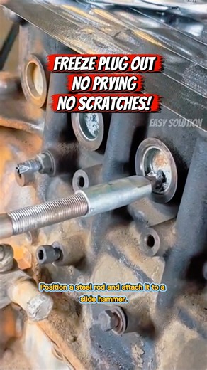 How to Remove a Freeze Plug Without Prying. #automobile #mechanic