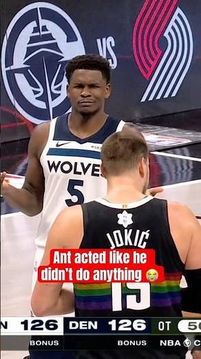 Anthony Edwards messing with Jokić 😅