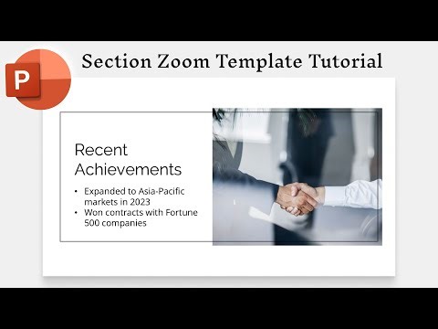PowerPoint Section Zoom Corporate Presentation Tutorial | Part 13: Recent Achievements Slide
