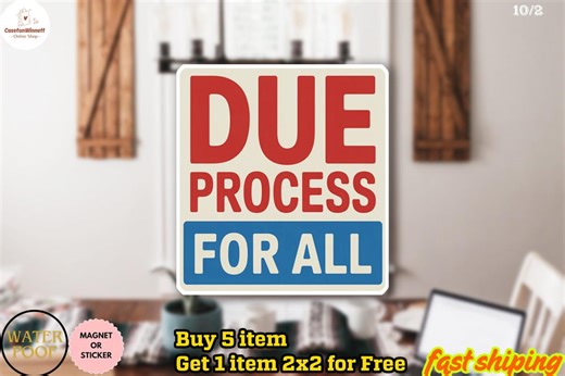 Due Process Sticker/car Magnet , Rule of Law Pro-immigration Sticker, Anti-ice Decal, Protect Immigrants Sticker - Etsy