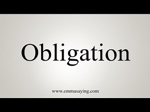 How To Say Obligation