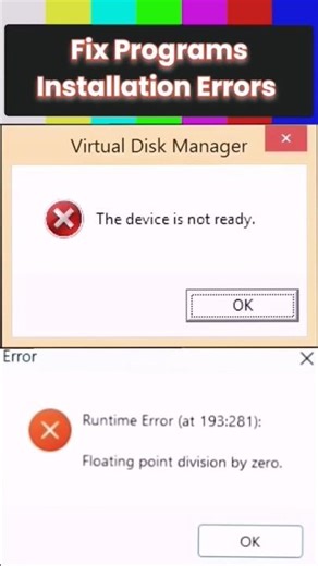 Fix windows program installation errors