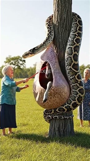 horse rescue in python's stomach