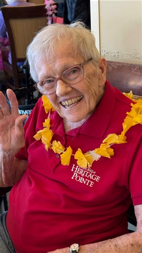 What do you do when your residents need some sunshine after all this snow?!? ❄️☀️ Have a luau of course! 🌺 | Twin Oaks Senior Living