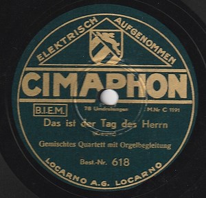 Gemischtes Quartett - Das Ist Der Tag Des Herrn / Näher Mein Gott Zu Dir