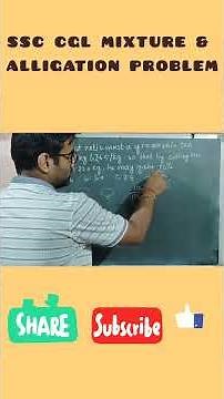 Mixture and alligation basics|#ssc#railway#math#shorts#viral