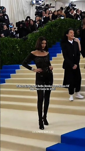 Kylie & Bella Broke Rules 😮 #bellahadid #kyliejenner #metgala #fashion #edit #shorts