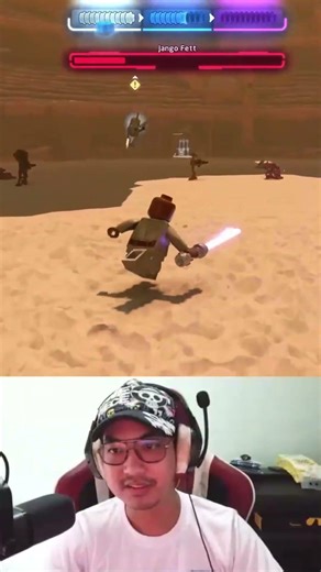 beat up jango fett #starwars #funny #games #highlights