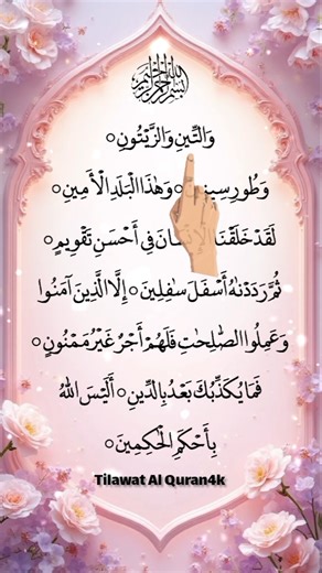 Beautiful recitation of Surah Al-Tain📖#quran#recitation#shorts