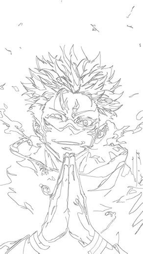 Sketch_004 | Yuji Itadori #anime #animeeart #shorts #jujutsukaisen