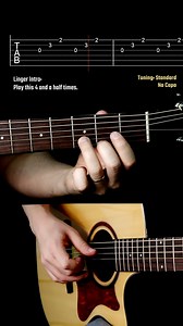 Another super easy intro on the guitar... Linger - The Cranberries #acousticcover #guitartabs #acousticguitar #guitartutorial | Level Up Guitar Tabs