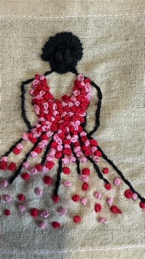 Hand Embroidery Design 🌸 | Beautiful Handmade Thread Work ✨ #shorts