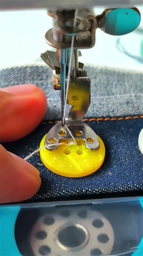 Perfect Button Sewing in Minutes (Step-by-Step for Beginners) 🧵🪡 #sewinghacks #sewing
