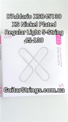D'Addario XSB45130 XS Nickel Plated Regular Light 5-String 45-130 #guitarstrings #daddariostrings