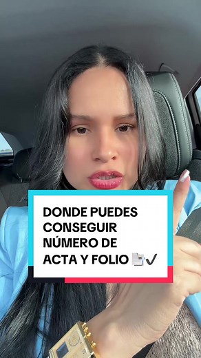 Número de Acta y Folio en Partidas de Nacimiento