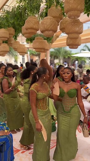 Ghanaian Bridesmaids Fashion: Stylish and Decent Kente Dresses