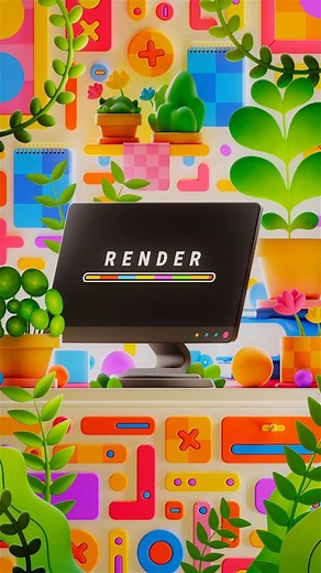 Romain Braccini on Instagram: "When you're waiting for your render to be complete ☀️🌿❤️ Insane sound design by @adrobskimusic 🔊 #render #rendering #c4d #cinema4d #3d #cute #3dart #loop #nature #colors #motion #desk #illustration #redshift #interior #design #smooth #work #satisfying #chill #designer #art #animation #3danimation #shortfilm #plants #home #video #graphicdesigner"