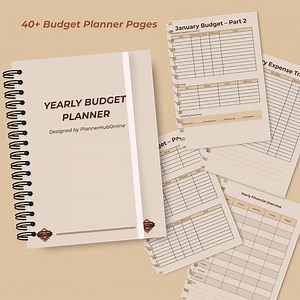 Yearly Budget Planner Printable | Digital Download PDF | A4   US Letter | Monthly Expense Tracker | Savings & Debt Planner - Etsy Canada